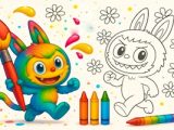 Chibi Labubu Coloring Book for Kids