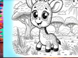 Coloring book cute animals