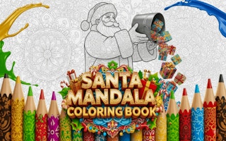 Santa Mandala Coloring Book