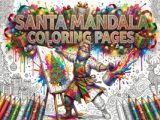 Santa Mandala Coloring Pages
