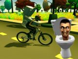Skibidi Toilet Bike Riding
