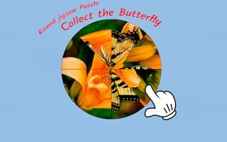 Round jigsaw Puzzle – Collect the Butterfly
